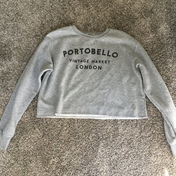 Bershka Tops - Vintage Cropped Crew Neck Sweatshirt